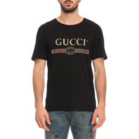 t shirt gucci uomo nera|gucci jersey t shirt.